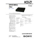 Sony BDV-Z7, HCD-Z7 Service Manual