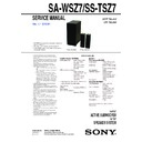 Sony BDV-Z7, SA-WSZ7, SS-TSZ7 Service Manual