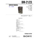 Sony BM-21, BM-23 Service Manual