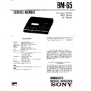Sony BM-65 Service Manual
