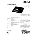 Sony BM-850 Service Manual