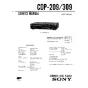 Sony CDP-209, CDP-309 Service Manual
