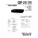 Sony CDP-211, CDP-311 Service Manual