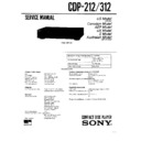 Sony CDP-212, CDP-312 Service Manual