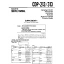 Sony CDP-213, CDP-313 (serv.man2) Service Manual