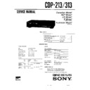 Sony CDP-213, CDP-313 Service Manual