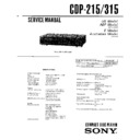 Sony CDP-215, CDP-315 Service Manual