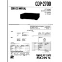 Sony CDP-2700 Service Manual