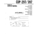 Sony CDP-297, CDP-397 (serv.man2) Service Manual