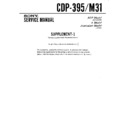 cdp-395, cdp-m31 service manual