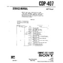 Sony CDP-407 Service Manual
