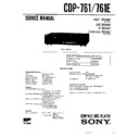 Sony CDP-761, CDP-761E (serv.man2) Service Manual
