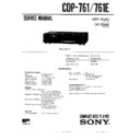 Sony CDP-761, CDP-761E Service Manual
