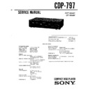 Sony CDP-797 Service Manual