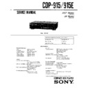 Sony CDP-915, CDP-915E Service Manual