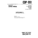Sony CDP-991 (serv.man2) Service Manual