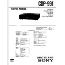Sony CDP-991 Service Manual