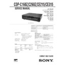 cdp-c160z, cdp-c260z, cdp-ce215, cdp-ce315 service manual