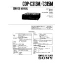 Sony CDP-C313M, CDP-C315M Service Manual