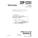 Sony CDP-C331 Service Manual