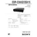 cdp-c360z, cdp-ce415 service manual