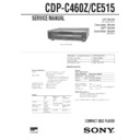 Sony CDP-C460Z, CDP-CE515 Service Manual