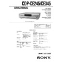 Sony CDP-CE245, CDP-CE345 Service Manual