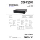 cdp-ce500 service manual