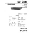 Sony CDP-CE545 Service Manual