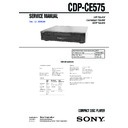 Sony CDP-CE575 Service Manual