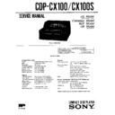 Sony CDP-CX100, CDP-CX100S Service Manual