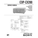 cdp-cx200, cdp-cx205, cdp-cx225 service manual