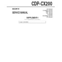 Sony CDP-CX200 Service Manual