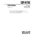 Sony CDP-H1750 Service Manual