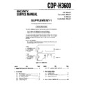 Sony CDP-H3600 Service Manual