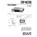 Sony CDP-H6700, MHC-6700 Service Manual