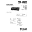 Sony CDP-H7900, MHC-7900, MHC-P100X Service Manual