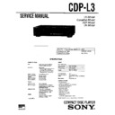 Sony CDP-L3 Service Manual
