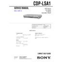 Sony CDP-LSA1 Service Manual