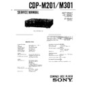 Sony CDP-M201, CDP-M301 Service Manual