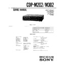 Sony CDP-M202, CDP-M302 Service Manual
