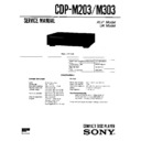 Sony CDP-M203, CDP-M303 Service Manual