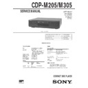 cdp-m205, cdp-m305 service manual