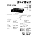 Sony CDP-M34, CDP-M44 Service Manual