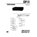 Sony CDP-S1, SHC-S1, SHC-S2, SHC-S3 Service Manual
