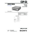 Sony CDP-S3, MHC-S3 Service Manual