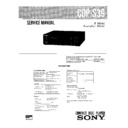 Sony CDP-S39 Service Manual
