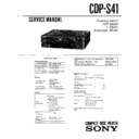Sony CDP-S41 Service Manual