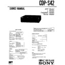 Sony CDP-S42 Service Manual