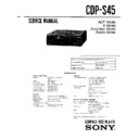 Sony CDP-S45 Service Manual